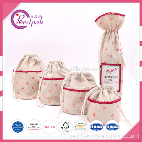 New design wholesale commercial linen bag and durable bag cotton linen bag/pouch
